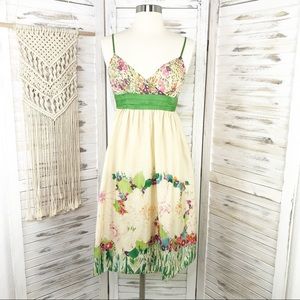 Anthropologie / Saja Silk Floral Spaghetti Strap S